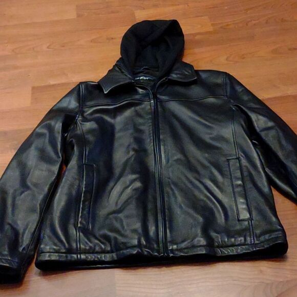 Black Rivet Other - Man leather jacket Black Rivet black size large excellent condition